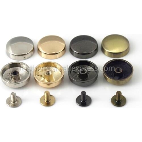 4pcs Metal Round Screw Back Rivets Studs Nail Stud for Garment Leather Craft Belt Bag Wallet Decoration Hardware 16mm