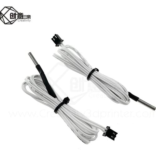 5pcs/lot 100K ohm NTC 1M/2M Line 3950 Thermistors Sensors with Cable 3D Print Part Temperature Part White Accessories 1m 2m long