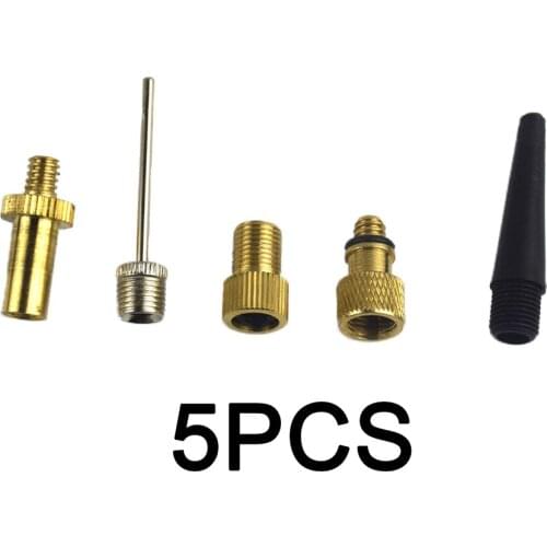 5pcs/set Inflatable Needle Bicycle Tire Basketball Air Bed Football Air Needle Valve Adapter Kit