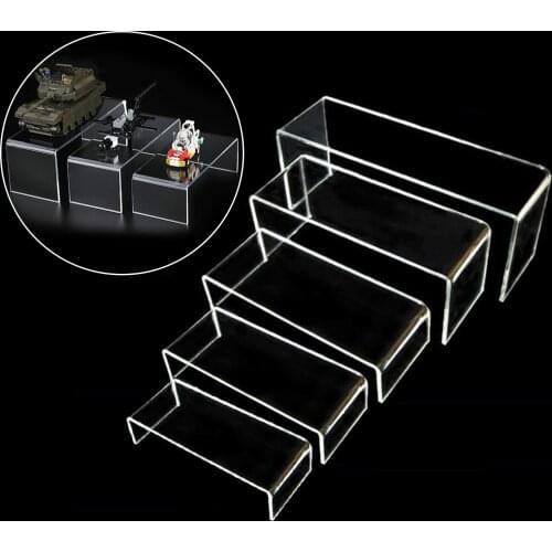 Acrylic Display Risers Clear Stand 5 Pieces Counter Collectible Showcase