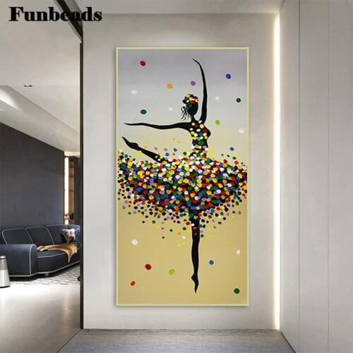 Diamond Embroidery Abstract art, ballerina Picture Of Rhinestones Diamond Painting Full Square round drill Mosaic FF3956