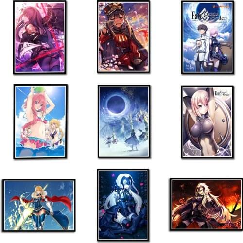 Anime FateGrand Order Poster Bar Kids Room Home Decor Cartoon Comics No frame Happy Gift Wall Pictures 42*30cm