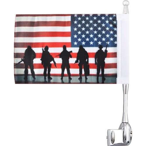 Motorcycle Chrome Mast Tough Guys Special Forces Luggage Rack Vertical Pole Flag For Honda Goldwing 1800 GL1800 GL1500 1200