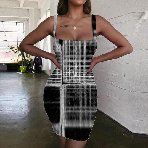 Giyu Brand Dizziness Dresses Women Abstract Bodycon Dress Psychedelic Ladies Dresses Art Vestido Sexy Womens Clothing Club Short