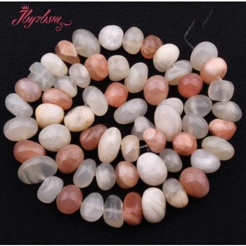 5x7-7x11mm Irregular Shape Multicolor Moonstone Natural Stone Beads For DIY Necklace Bracelet Jewelry Making 15" Free shipping