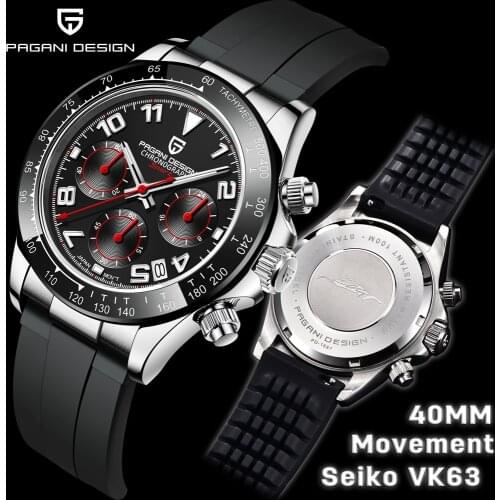 PAGANI DESIGN VK63 2021 Latest Quartz 100M Waterproof Mens watches Sapphire Luminous Sport Diving Watch men Luxury Chronograph
