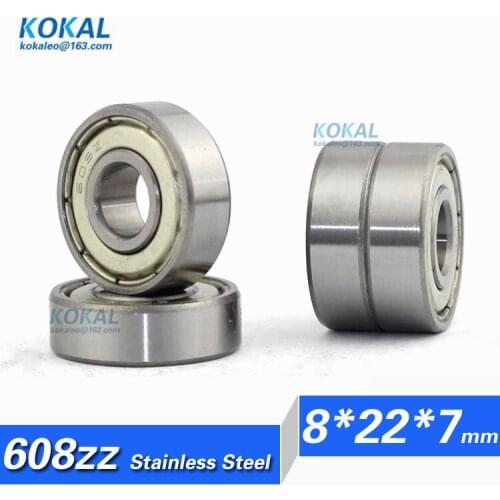 [CM608ZZ]Free Shipping 10pcs chrome steel Gcr15 160018zz 80018zz 60018zz 608zz ball bearing 8mm*22mm*7mm