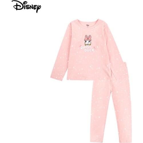 Disney Cute Childrens Pajamas Clothing Cartoon Boys & Girls Sleepwear Suits Kids Long Sleeves Top And Pants Baby Home Clothes