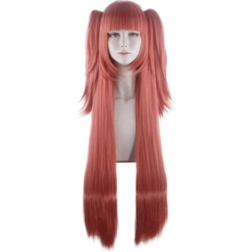 100cm Anime KAKEGURUI Yumemite Yumemi Long Wig Cosplay Wig Role Play Watermelon Red Color