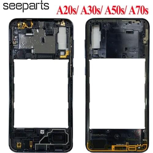For Samsung Galaxy A10s A20s A30s A50s A70s Middle Frame A107 A207 A307 A507 A707 Middle Frame Bezel Middle Plate Replacement