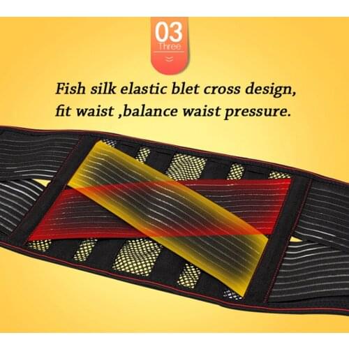 Elastic Adjustable Medical Thermal Neoprene Back Waist Posture Corrector Lumbar Support Belt Fitness Trimming Sciatica Ease Pain