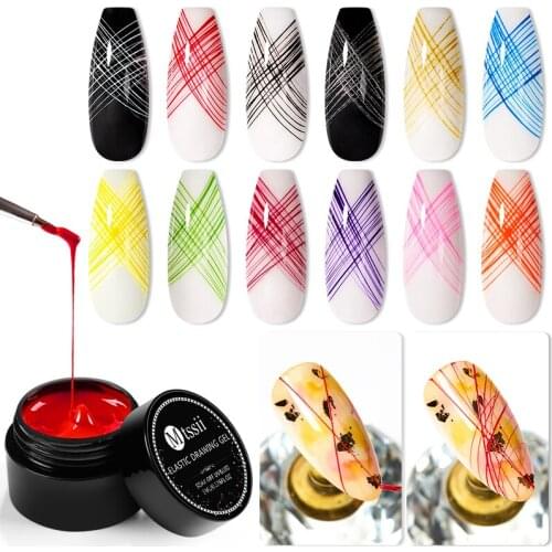 Mtssii Spider Wire Drawing Nail Gel Painting Gel Nail Polish Pulling Silk Point Line Creative Soak Off Nail Art Gel