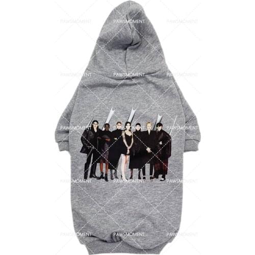 Pug Cotton Hoodies for Yorkies French Bulldog Apparel Dog Accessories Band Print Pet Dog Clothes for Small Dogs Clothing PC1560