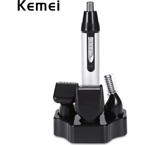 Kemei6650 4 in 1 Fashion Nose Trimmer Electric Shaving Safe Face Care Chlippe Trimmer For Nose Hair Trimer for Man and Woman