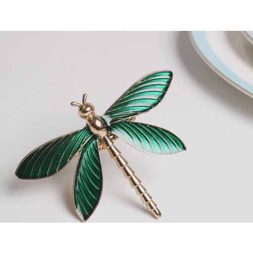 6 Pcs Dragonfly Napkin Rings Holder Zinc Alloy DIY Hotel Wedding Banquet Table Display Metal Napkin Buckle Christmas Decoration