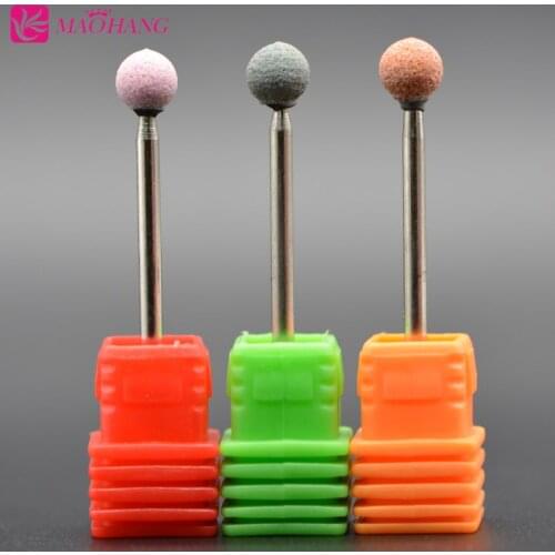 MAOHANG 3PCS/LOT Ceramic Nail Drill Bits Mill Cutter Nail Files For Electric Drill Manicure Pedicure Machine Device Accessory