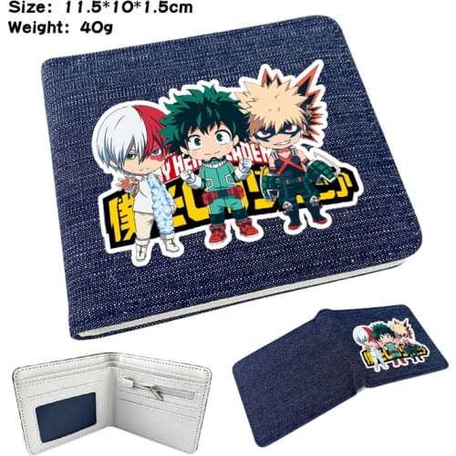 New Arrival My Hero Academia Midoriya Izuku Todoroki Shouto Cartoon Wallet With Coin Pocket Card Holder Bi-Fold Purse