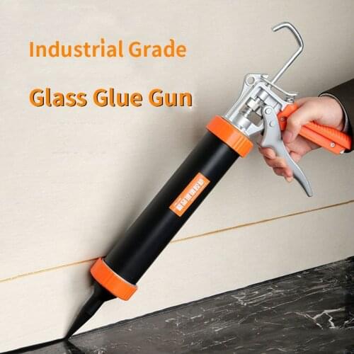 Thickened Glass Glue Gun Labor-saving All Aluminum Glue Gun Special Anti-drop Design Universal Automatic Glue Construction Tool