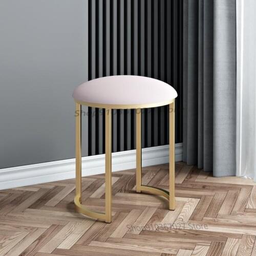 Nordic Light Luxury Ins Dressing Stool European Style Bedroom Light Luxury Makeup Stool Net Red Simple Creative Nail Stool