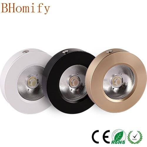 Led cob downlight spot light Ultrathin surface mounted lamp bulbs 3w 5w 7w 10w 15w 220V ceiling recessed Lights Indoor Lighting