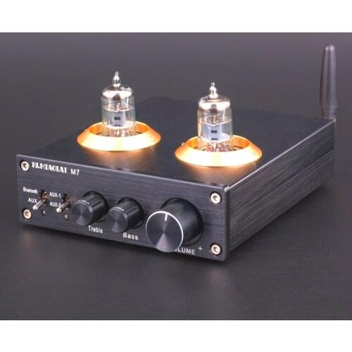M7 Bluetooth 4.0 HiFi Vacuum 6J1 Tube Amplifier Stereo Tube Preamplifier With Treble Bass Tone Control