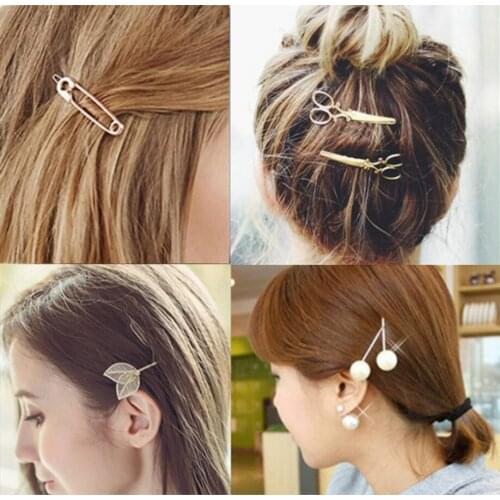 1 Pcs Pearl Metal Hair Clip Hairband Comb Bobby Pin Barrette Hairpin Headdress Accessories Beauty Styling Tools Fashion New