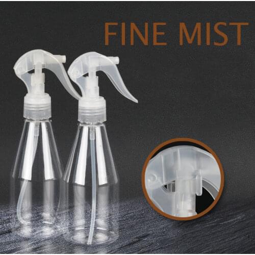 200ml Portable Plastic Spray Bottle Transparent Makeup Moisture Atomizer Pot Fine Mist Spray Bottles Alcohol Disinfection Tools