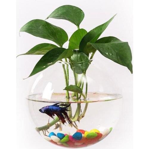 27pcs/pack Diameter=12cm Middle Size Wall Mounted Glass Aquarium Home Decoration Creative Terrarium Vase Party Wedding Props