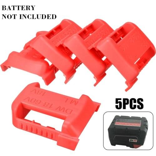 5pcs/set New 18V Mounts Storage Holder Shelf Rack Slots Battery Storage Boxes For MILWAUKEE M18