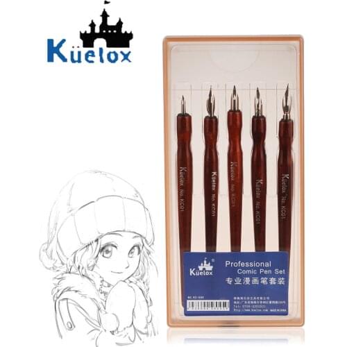 5PCS Kuelox Comic Pen Dip Pen Suit Professional Animation Design Dip Pen