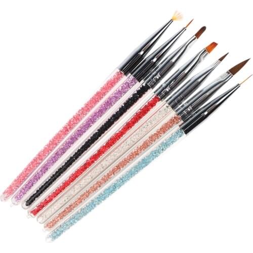 7pcs Nail BRUSH SET Dotting Acrylic UV Builder Gel Polish Art