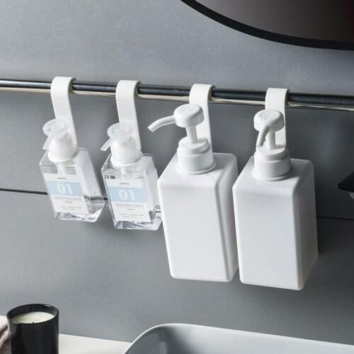 8Pcs Home Bottle Auxiliary Hook Wall-Mounted Perforation-Free Hooks Bathroom Accessories Bathroom Shower Cleaning Agent Hanger