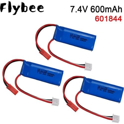 For WLtoys K969 Car Battery Upgrade 7.4V 600mAh Lipo Battery for WLtoys K969 K979 K989 K999 P929 P939 RC Car Parts 7.4v Battery