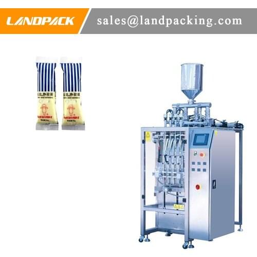 Automatic Food Liquid Bag Small Vertical Stick Packing Machine Salad Dressing Multi Lane Sachet Packing