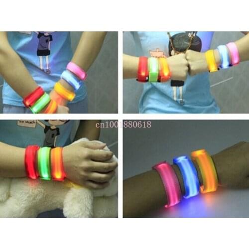 Free Shipping Lovers Nylon LED Flashing Arm Band Wrist Strap Armband For Outdoor Sports Night Activity Party Cheer 500pcs/lot