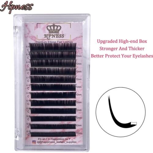 Free Shipping New Style Matte Flat Ellipse Lashes Extension Individual Flat Eyelashes Extensions Lash Salon Supplies Maquiagem