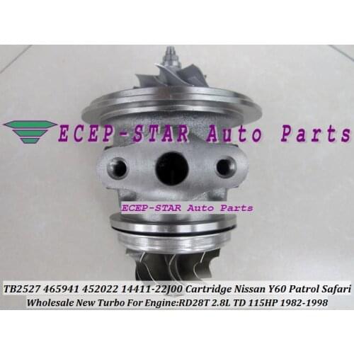 Free Ship Turbo Cartridge CHRA Core TB2527 465941 465941-0005 452022 Turbocharger For NISSAN Y60 Patrol Safari RD28T 2.8L TD 95