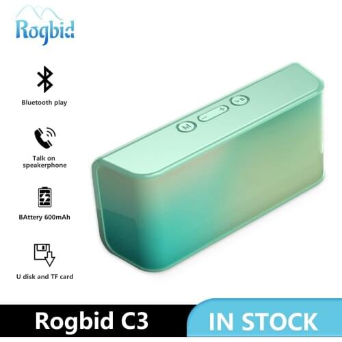 Rogbid C3 Wireless Bluetooth Speaker Outdoor Portable Speakers Sports Rechargeable Battery AUX TF FM Radio computer speaker