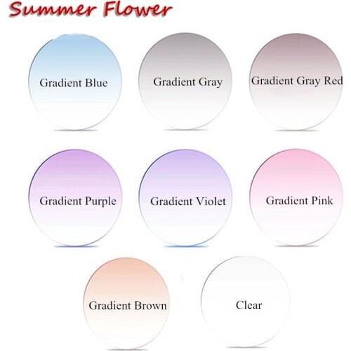 Chashma Brand Quality Anti Glare UV Protection Prescription 1.56 Index Verifocal Colored Lenses Dark Progressive Tint Glass