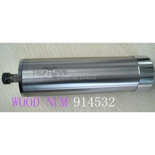 Engraving machine spindle motor diameter 1.2 kw 36000 turn a diameter of 62 water high speed engraving machine