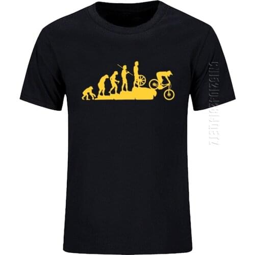 Mountain Biking Downhill Funny Tshirt O Neck T Shirt Men Punk Tops Hipster Cotton Bicycle T-Shirt Summer Casual Clothes