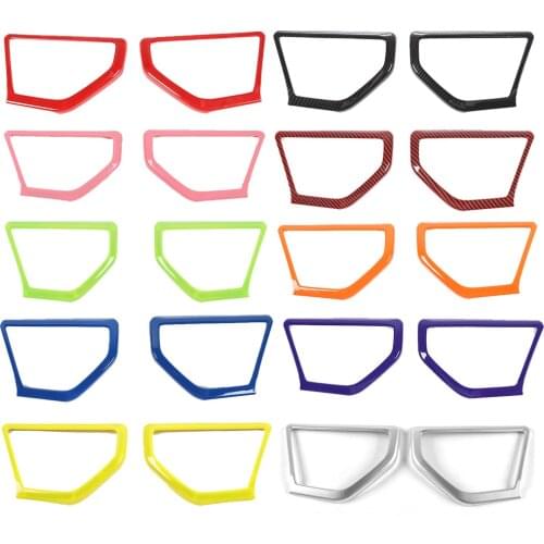 ABS Interior A-pillar Stereo Speaker Cover Decorative Ring Trim Fit for Jeep Wrangler JL Gladiator JT 2018+ Car Accessories