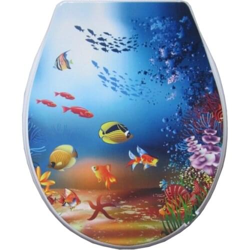 Toilet lid cover standard closing 2020 high quality colorful toilet seat cover set hot sales fashion bathroom pp toilet seat