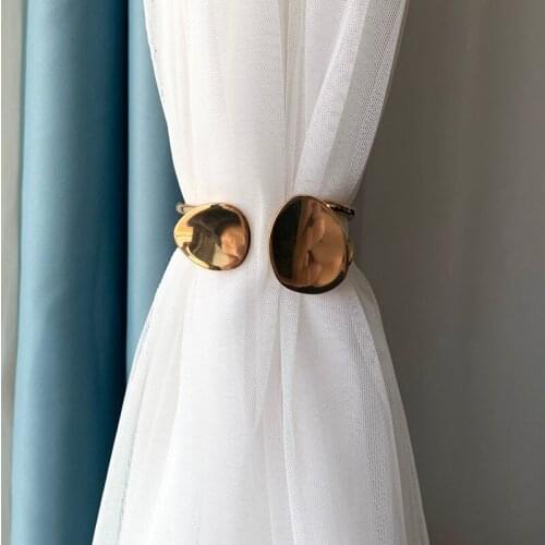 Curtain Hooks Alloy Curtain Straps Holder Nordic Home Bedroom Decoration Accessories Tieback Rings Modern Creative Curtains Clip