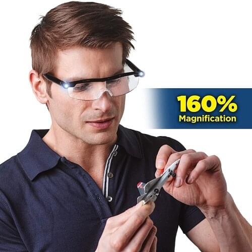 Magnetic Led Light Glasses Presbyopia Reading Glass 160% Magnifier Reading Glasses LED Glasses Luminous Night Vision Glasses