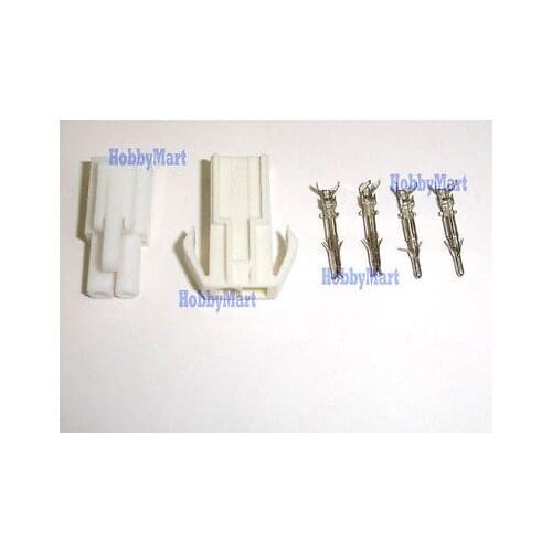 MINI. TAMIYA & KYOSHO EL4.5 Battery Male Female Connector Plug x 10 Sets