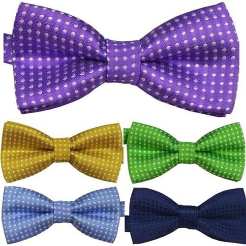 Fashion Ties for Baby Girl Boy Child Pre Tied Bow Tie Party Wedding Dots Bow Tie Necktie Apparel Accessories for Kids
