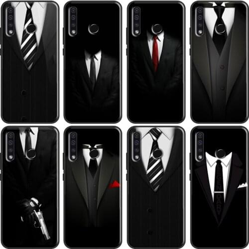 Man Suit Shirt Tie Soft For Huawei Honor 20 8 9 10 10X Lite 10i 7C 4C 6C 7A Pro 8A 9A 8S 9S 7X 9X 8X Case