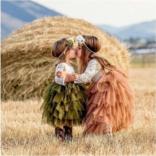 2PCS New Fashion Summer Toddler Kid Baby Girl Clothes 1/2 Sleeve Lace Top Mini Mesh Tutu Skirt Lace Outfits 1-6Years