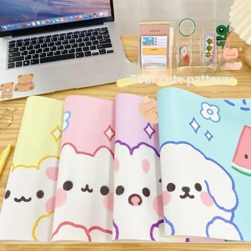 Learning Writing Pad Game Computer Pad Decoration Accessories Student Cute Cartoon Table Mat Large Mouse Pad Girl Heart Office
